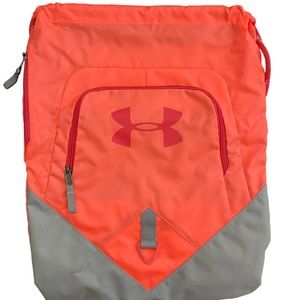 Coral colored Brand new with Tags Under Armour Drawstring backpack.